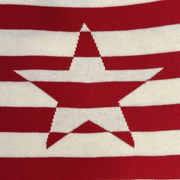 Norton Studio Petite Star and Stripes Sweater Red White Blue Women’s Size PL - Picture 3 of 14